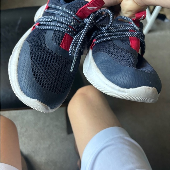 Kids Nautica Eriko Lace-up Sneakers Size 6 Comfy Navy Blue/Red - Picture 10 of 14